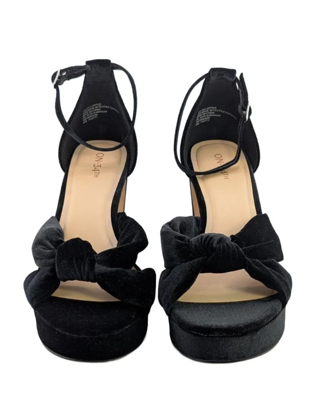 On 34th Sabinaa Platform Sandals Black US Size 10